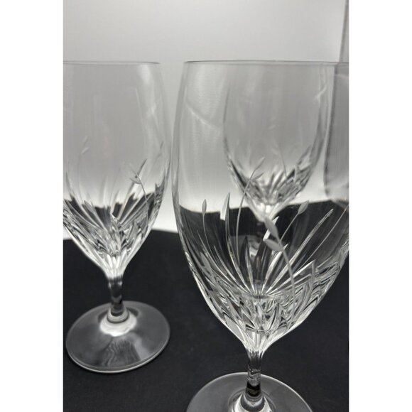 Retired Noritake MOONDUST Cut Crystal Water Goblet 8.5" tall Perfect - Picture 4 of 9